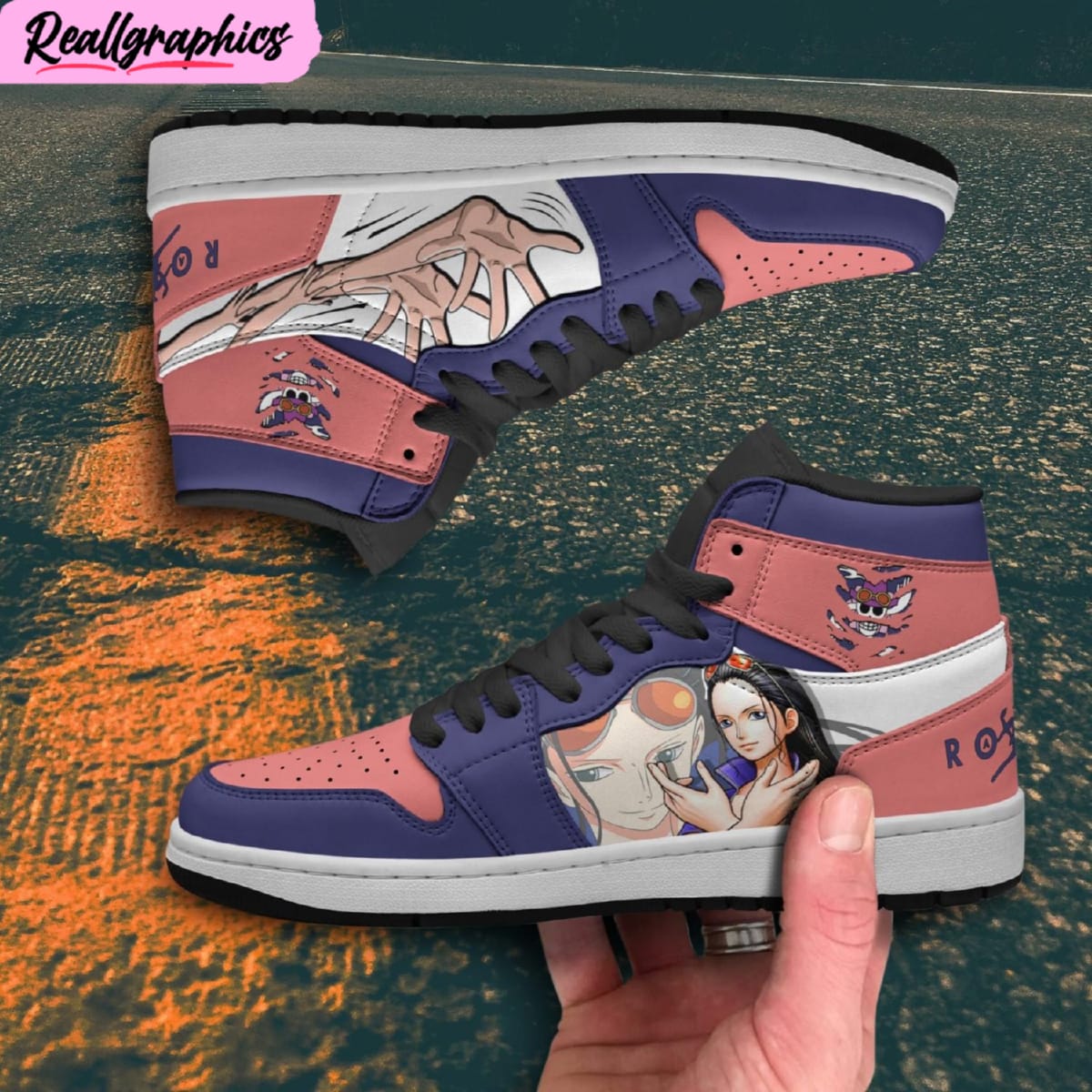 Nico Robin Sneakers Custom Anime One Piece Air Jordan 13 Shoes
