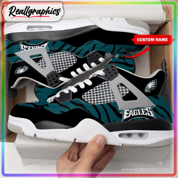 philadelphia eagles tiger skin custom air jordan 4