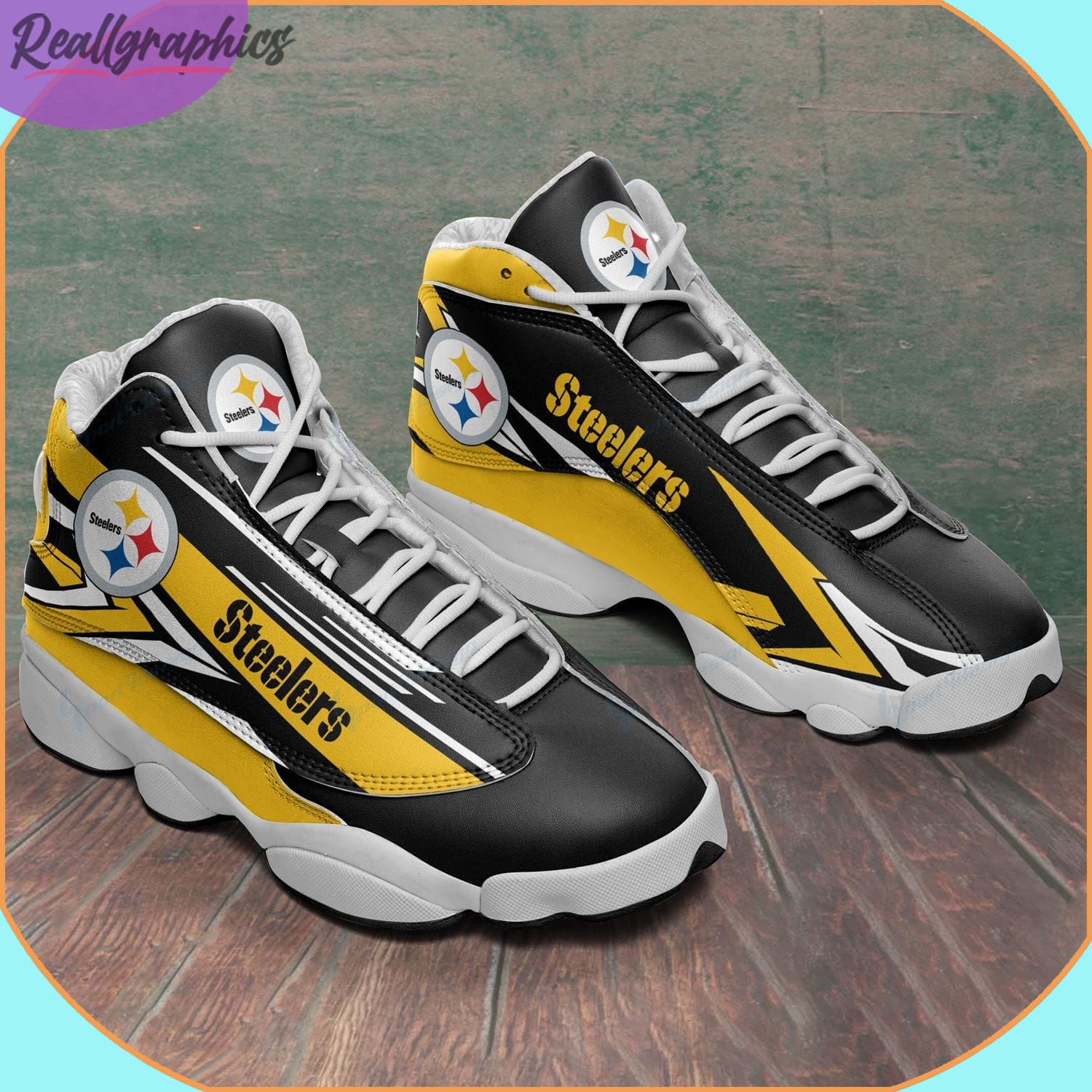 Pittsburgh Steelers Air Jordan 13 Sneaker, Custom Pittsburgh Steelers Shoes  - Reallgraphics