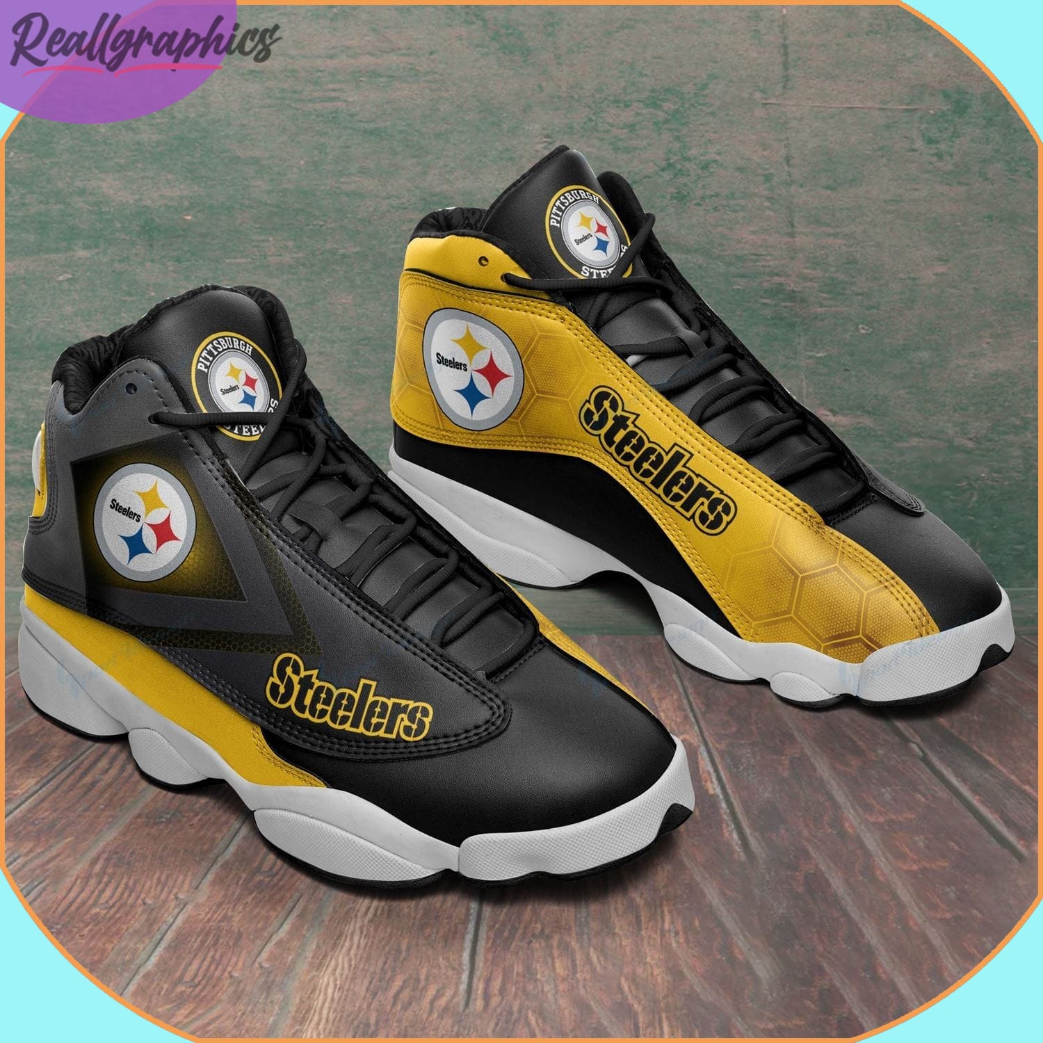 Pittsburgh Steelers Logo Air Jordan 13 Shoes For Fans