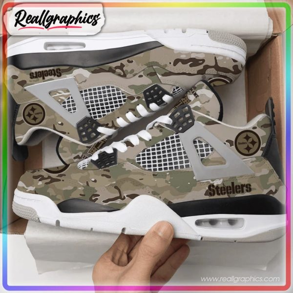 pittsburgh steelers camouflage custom air jordan 4