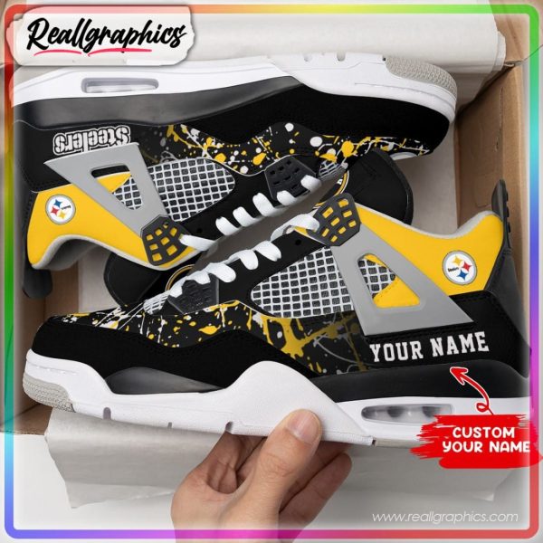 pittsburgh steelers ink splash custom air jordan 4