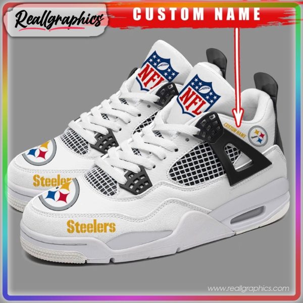 pittsburgh steelers nfl custom air jordan 4 shoes