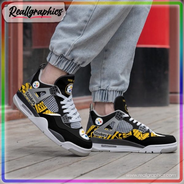 pittsburgh steelers nfl logo custom air jordan 4