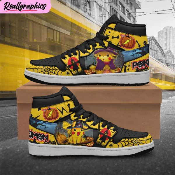 pokemon halloween shoes anime custom pikachu air jordan 1 sneaker boots