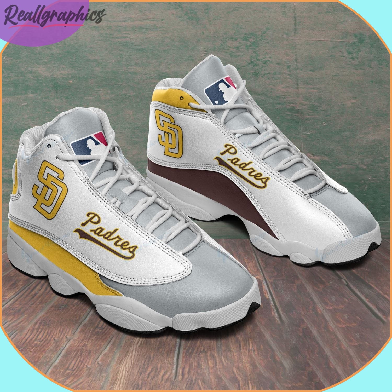 Mlb San Diego Padres Air Jordan 13 Custom Shoes Sneaker V1