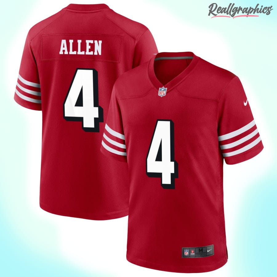 Men's San Francisco 49ers Nike Scarlet Alternate Custom Game Jersey