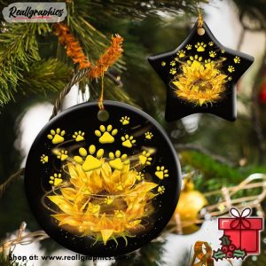 sunflower-dog-paw-dog-mom-ceramic-ornament