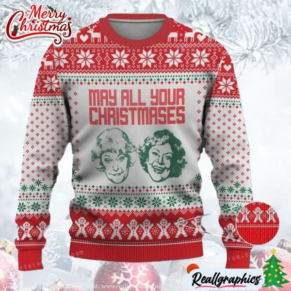 the golden girls gingerbread ugly sweater christmas party