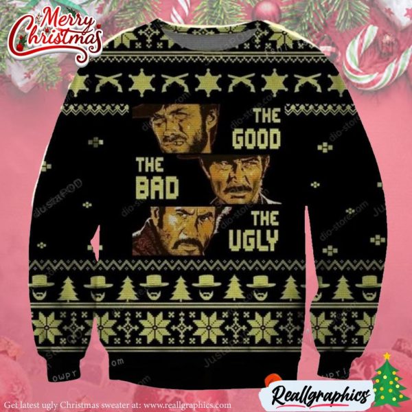 the good the bad and the ugly womens ugly christmas sweater