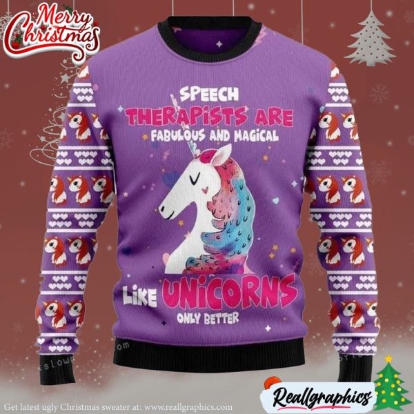 unicorn magical ugly sweater christmas party