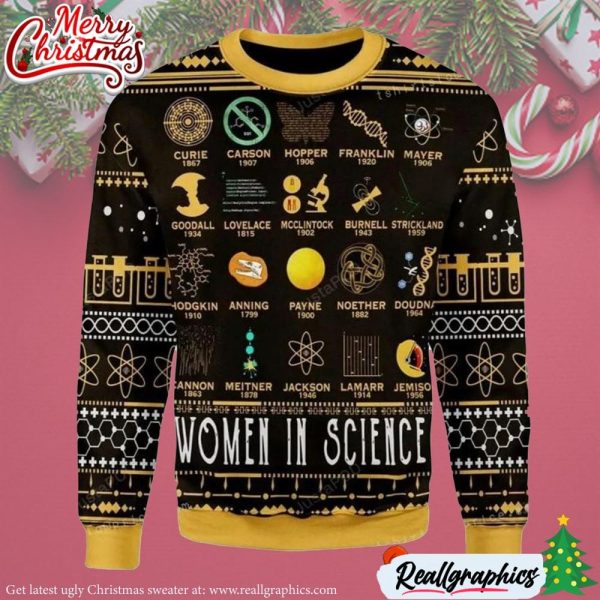 women in science womens christmas party ugly sweater