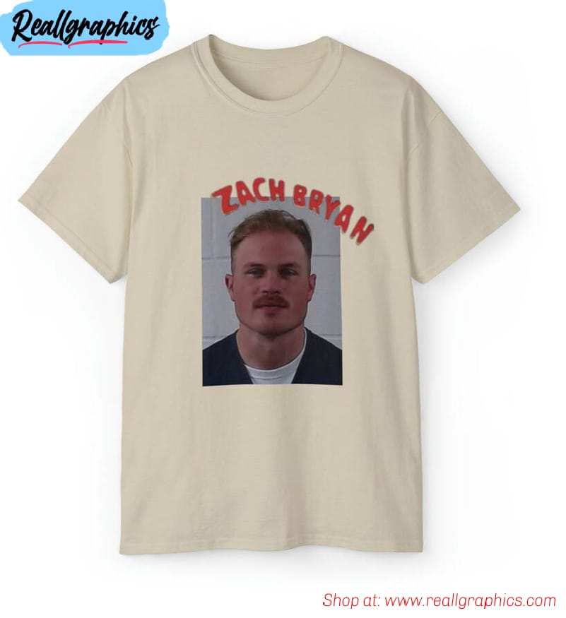 zach bryan mugshot graphic shirt, burn burn burn highway crewneck tee tops