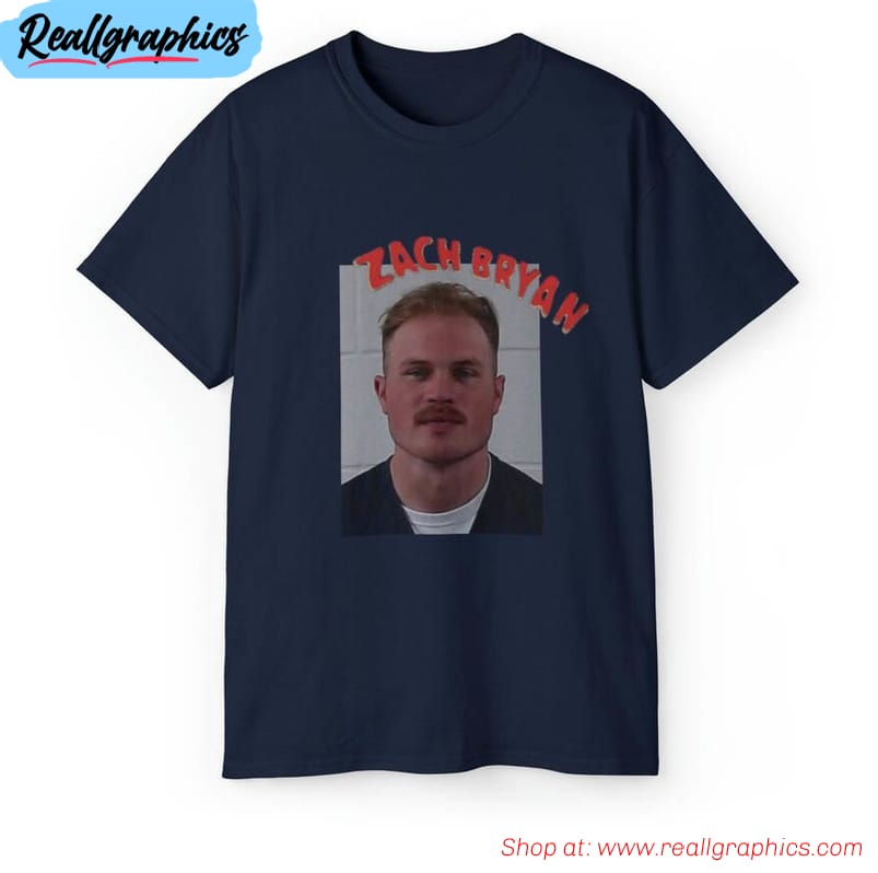 zach bryan mugshot graphic shirt, burn burn burn highway crewneck tee tops