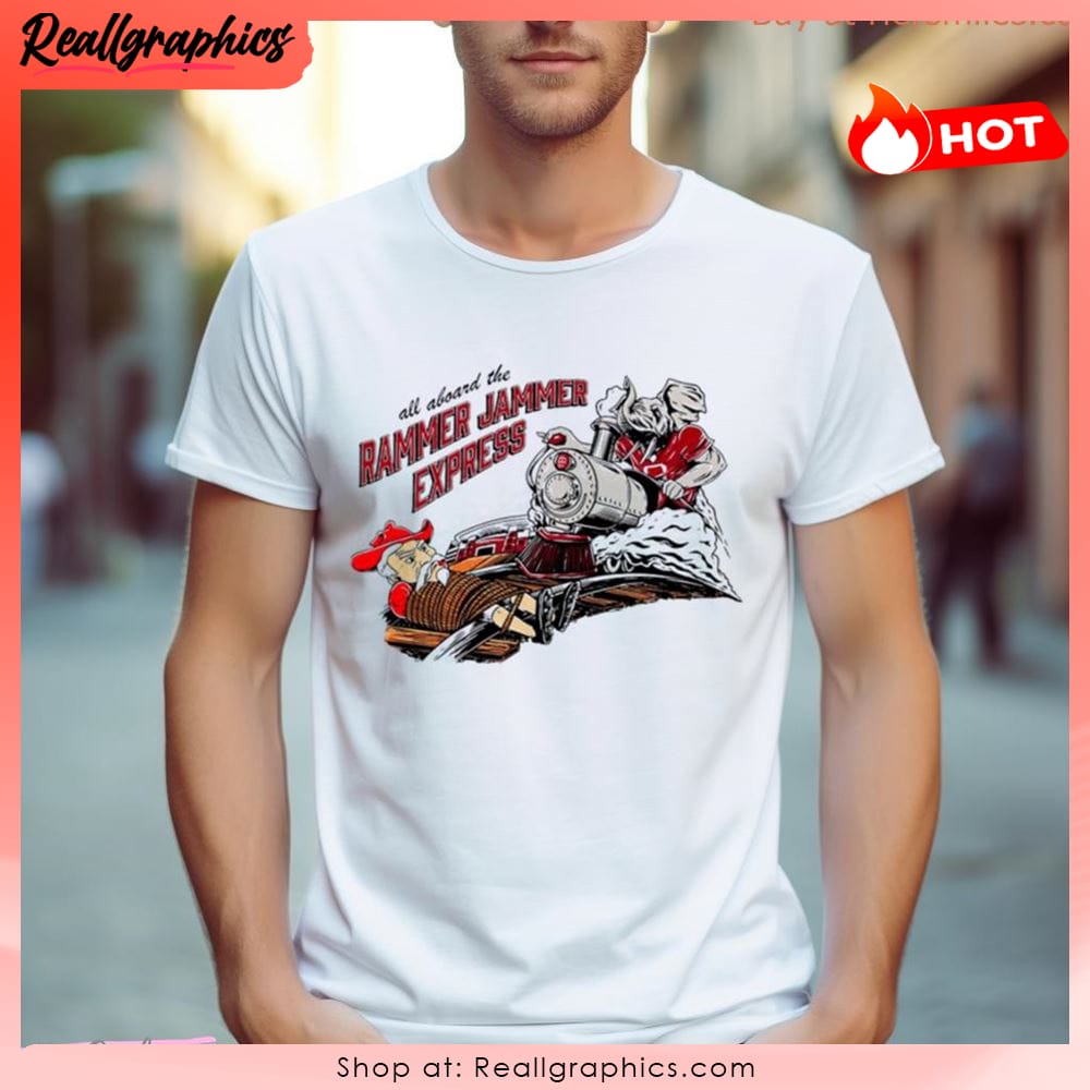 all aboard the rammer jammer express unisex shirt