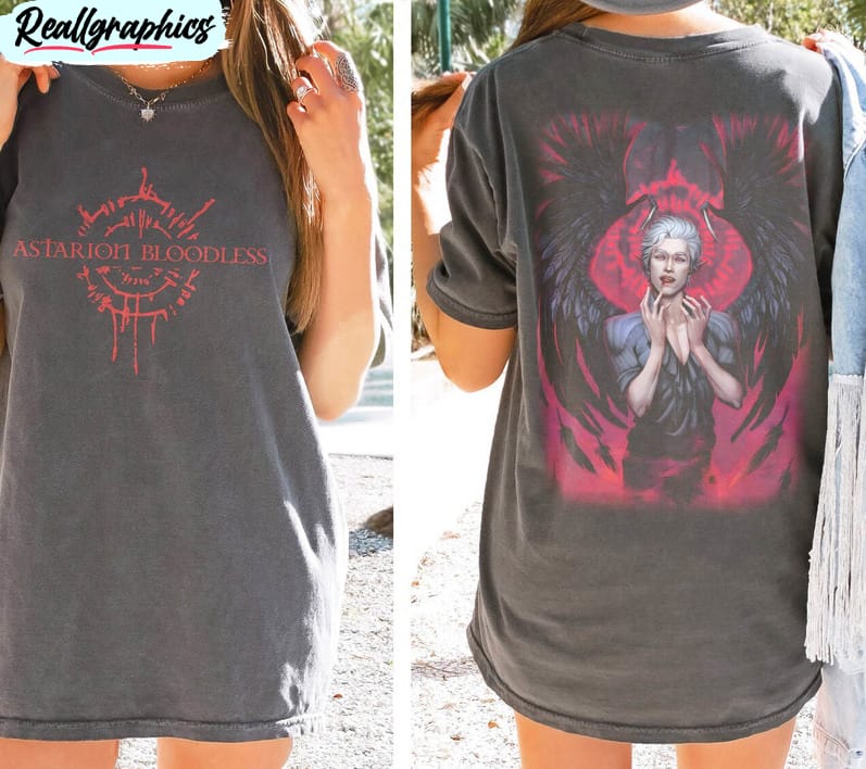 astarion bloodless 2 side shirt, baldur s gate 3 unisex shirt