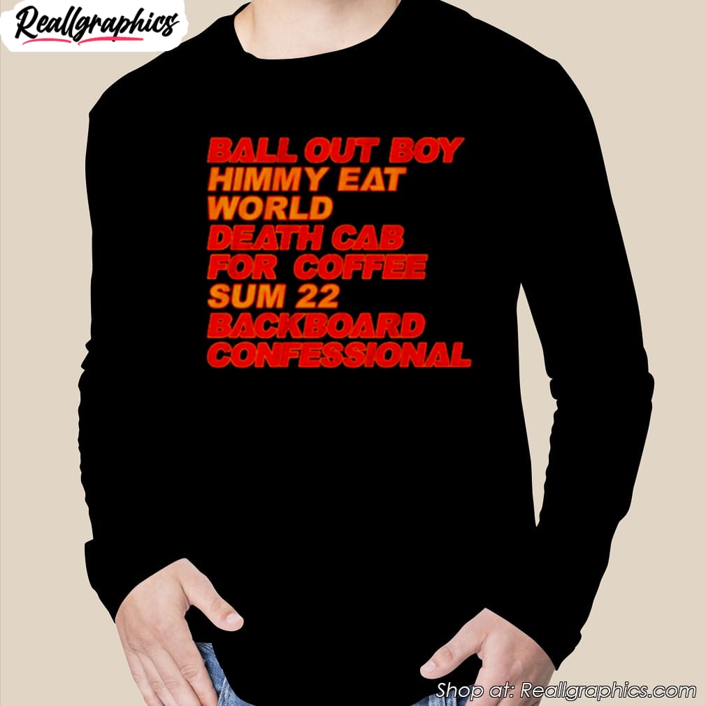 ball out boy himmy eat world death cab for coffee shirt