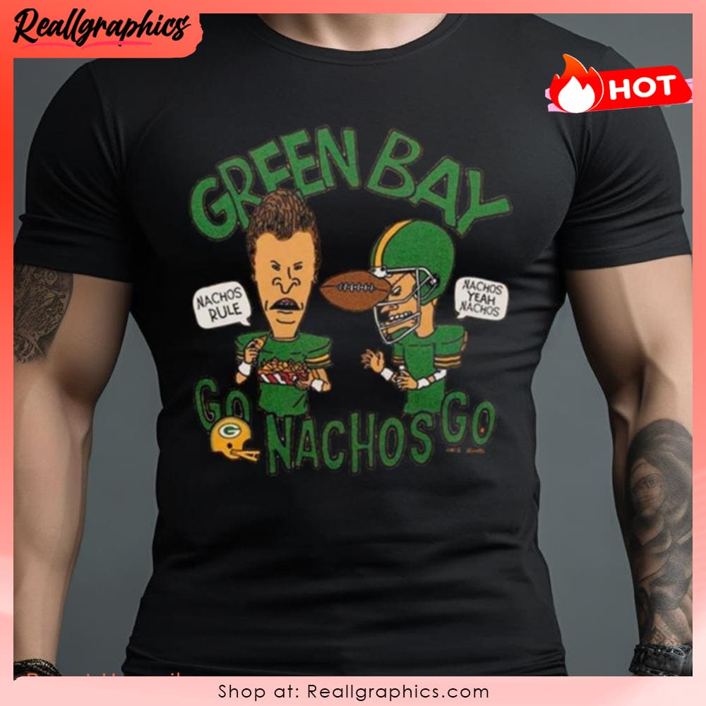 beavis and butthead x green bay packers nachos unisex shirt