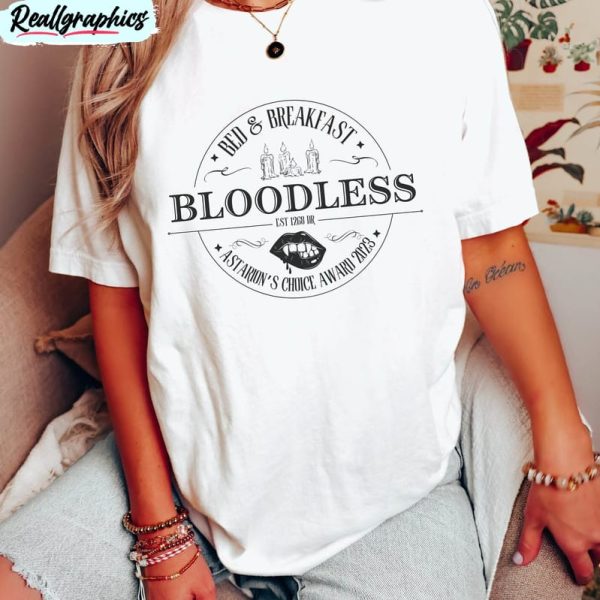 bloodless vampire bed and breakfast shirt, baldurs gate unisex t shirt crewneck