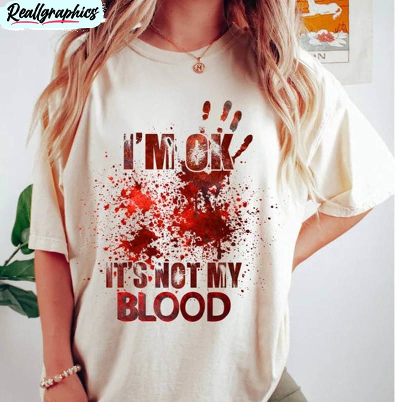 bloody halloween scary shirt, bloody design tee tops unisex hoodie