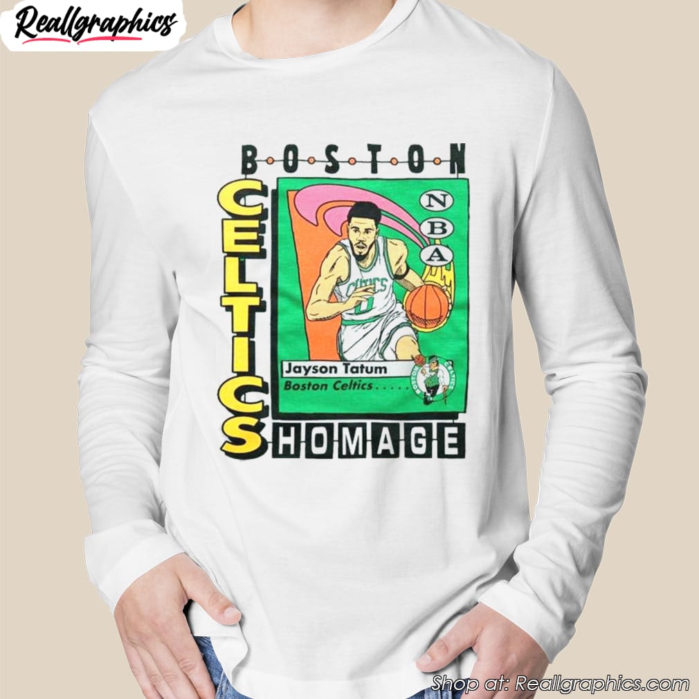 boston celtics trading card jayson tatum homage retro shirt