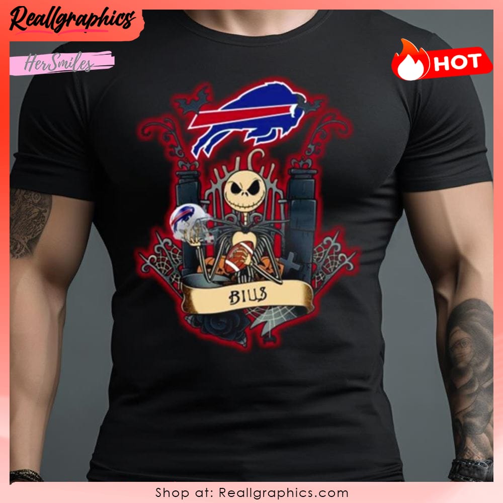 buffalo bills jack skellington the night before happy halloween shirt