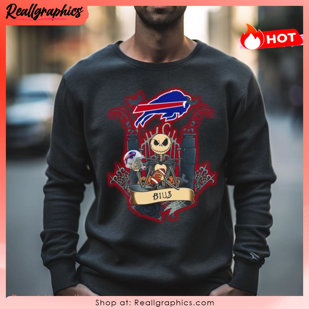 buffalo bills jack skellington the night before happy halloween shirt