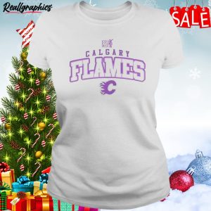 calgary flames levelwear hockey fights cancer richmond unisex shirt