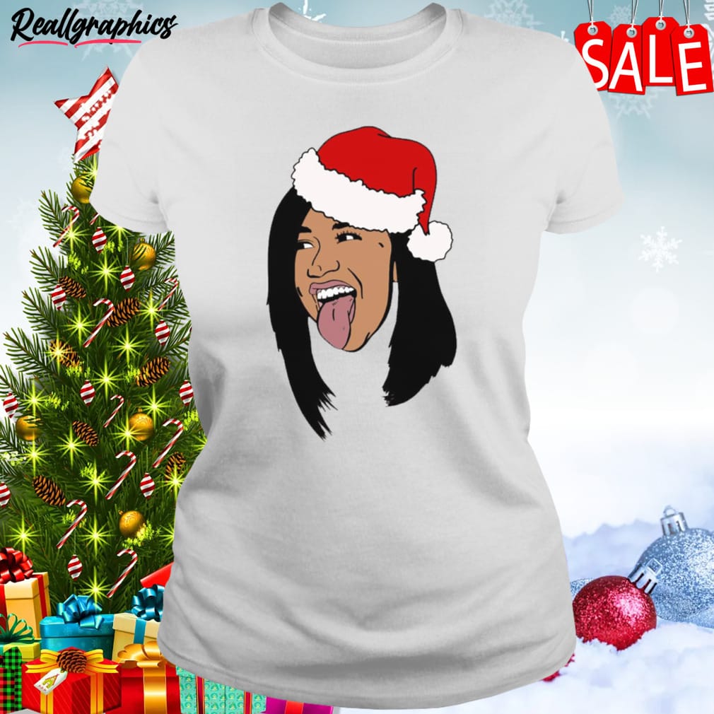 cardi b christmas santa shirt