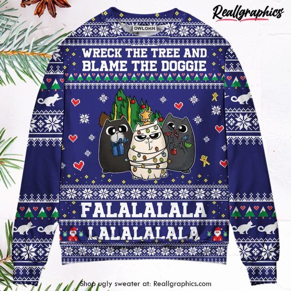 cat-wreck-the-tree-meowy-christmas-style-ugly-christmas-sweater-1
