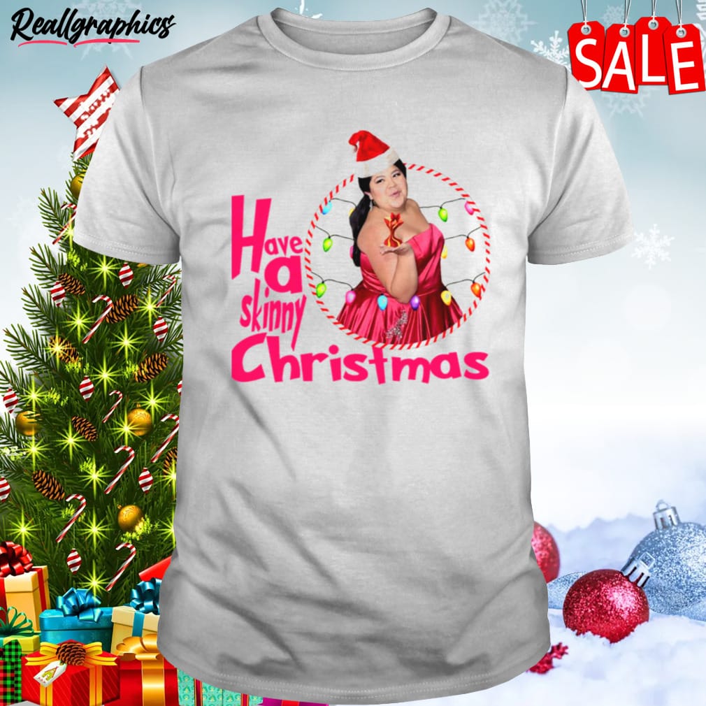 christmas 2023 have a skinny christmas with raini halloween shirt