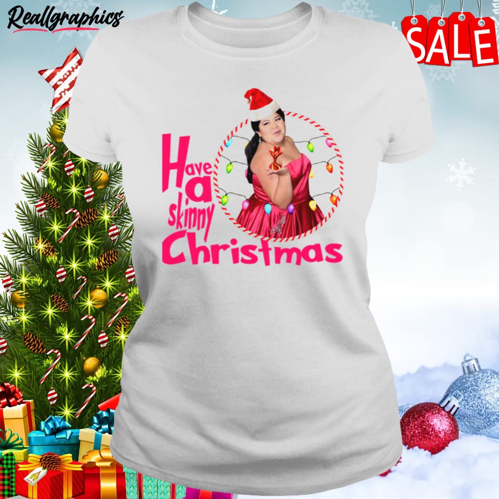 christmas 2023 have a skinny christmas with raini halloween shirt