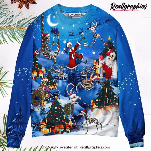 christmas-and-skull-merry-xmas-ugly-christmas-sweater-1