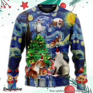 christmas-cat-playing-in-starry-night-ugly-christmas-sweater-3