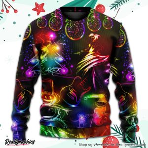 christmas-dancing-santa-claus-tree-snow-man-neon-light-style-ugly-christmas-sweater-3