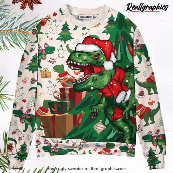 christmas-dinosaurs-xmas-tree-t-rex-merry-rexmas-ugly-christmas-sweater-1