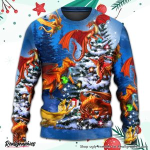 christmas-dragon-family-in-love-light-art-style-ugly-christmas-sweater-3