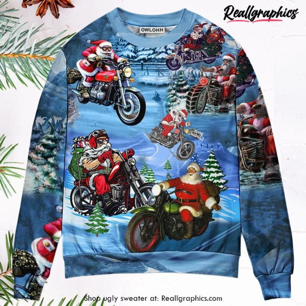 christmas-driving-with-santa-claus-ugly-christmas-sweater-1