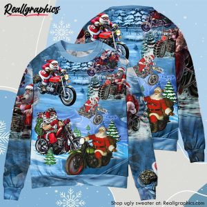 christmas-driving-with-santa-claus-ugly-christmas-sweater-2