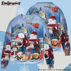 christmas-family-in-love-snowman-so-happy-xmas-art-style-ugly-christmas-sweater-2