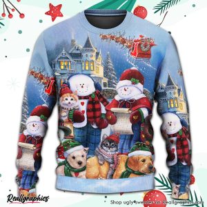 christmas-family-in-love-snowman-so-happy-xmas-art-style-ugly-christmas-sweater-3