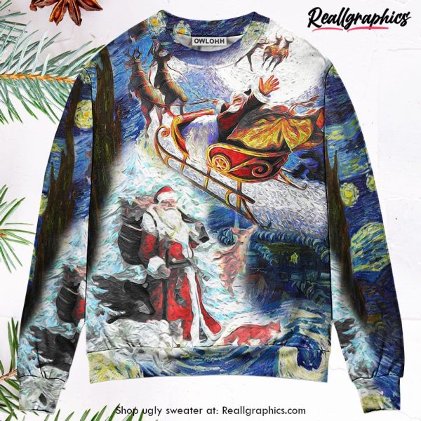 christmas-friendly-santa-with-animals-ugly-christmas-sweater-1