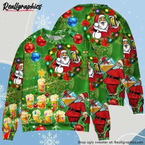 christmas-funny-santa-claus-drinking-beer-happy-christmas-tree-green-light-ugly-christmas-sweater-2