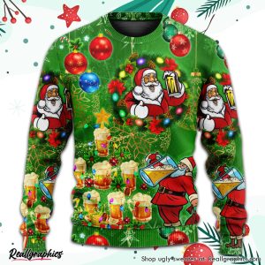 christmas-funny-santa-claus-drinking-beer-happy-christmas-tree-green-light-ugly-christmas-sweater-3
