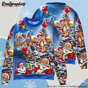 christmas-funny-santa-claus-drinking-beer-troll-xmas-ugly-christmas-sweater-2