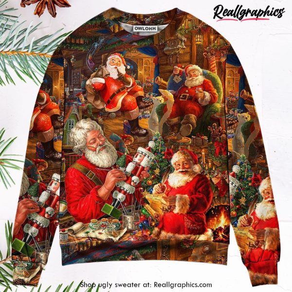 christmas-funny-santa-claus-gift-xmas-is-coming-art-style-ugly-christmas-sweater-1