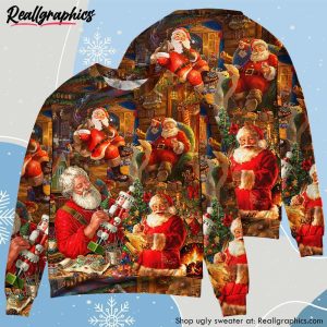 christmas-funny-santa-claus-gift-xmas-is-coming-art-style-ugly-christmas-sweater-2