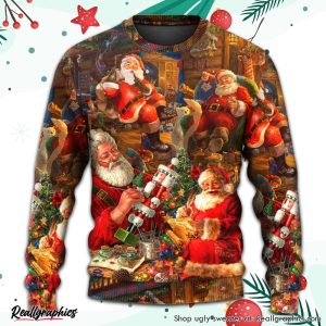 christmas-funny-santa-claus-gift-xmas-is-coming-art-style-ugly-christmas-sweater-3