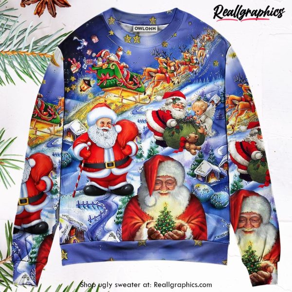 christmas-funny-santa-claus-happy-xmas-is-coming-art-style-classic-ugly-christmas-sweater-1