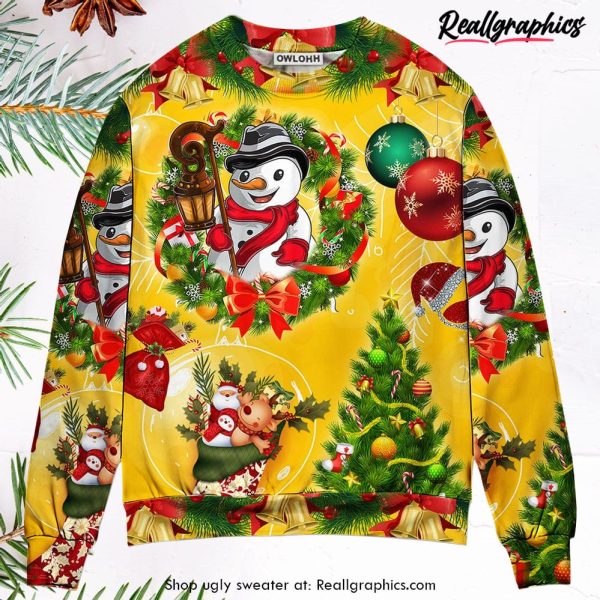 christmas-funny-snowman-happy-christmas-tree-yellow-light-ugly-christmas-sweater-1